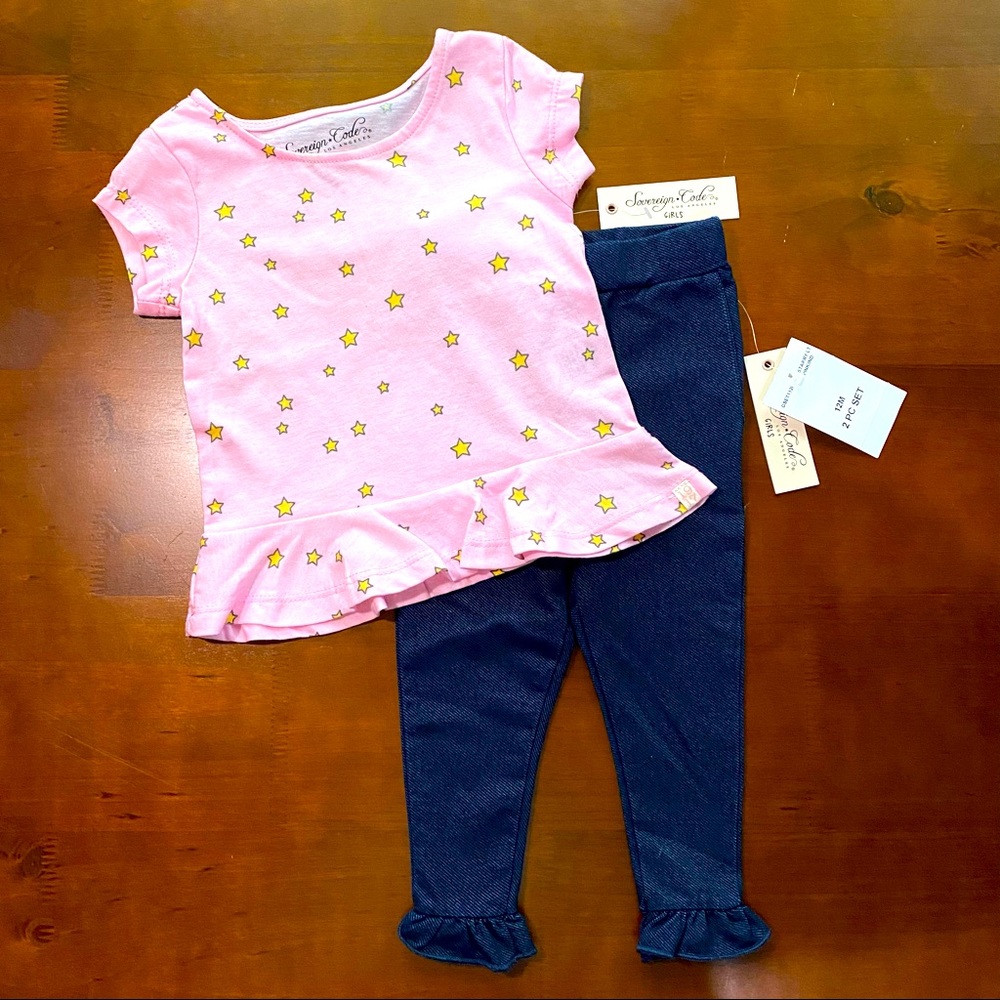 NWT Sovereign Code 2-Piece Top & Jeggings Set